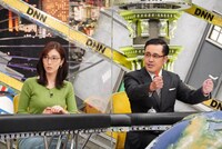 小澤陽子アナとアリタ哲平。(c)フジテレビ