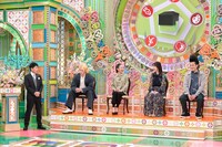 左から浜田雅功、宮尾俊太郎、安藤美姫、柏木由紀、ミサイルマン岩部。