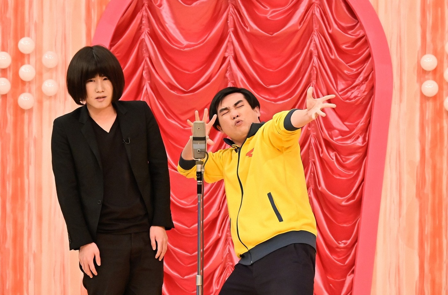 「霜降りミキXIT」にゲスト出演するランジャタイ。(c)TBS