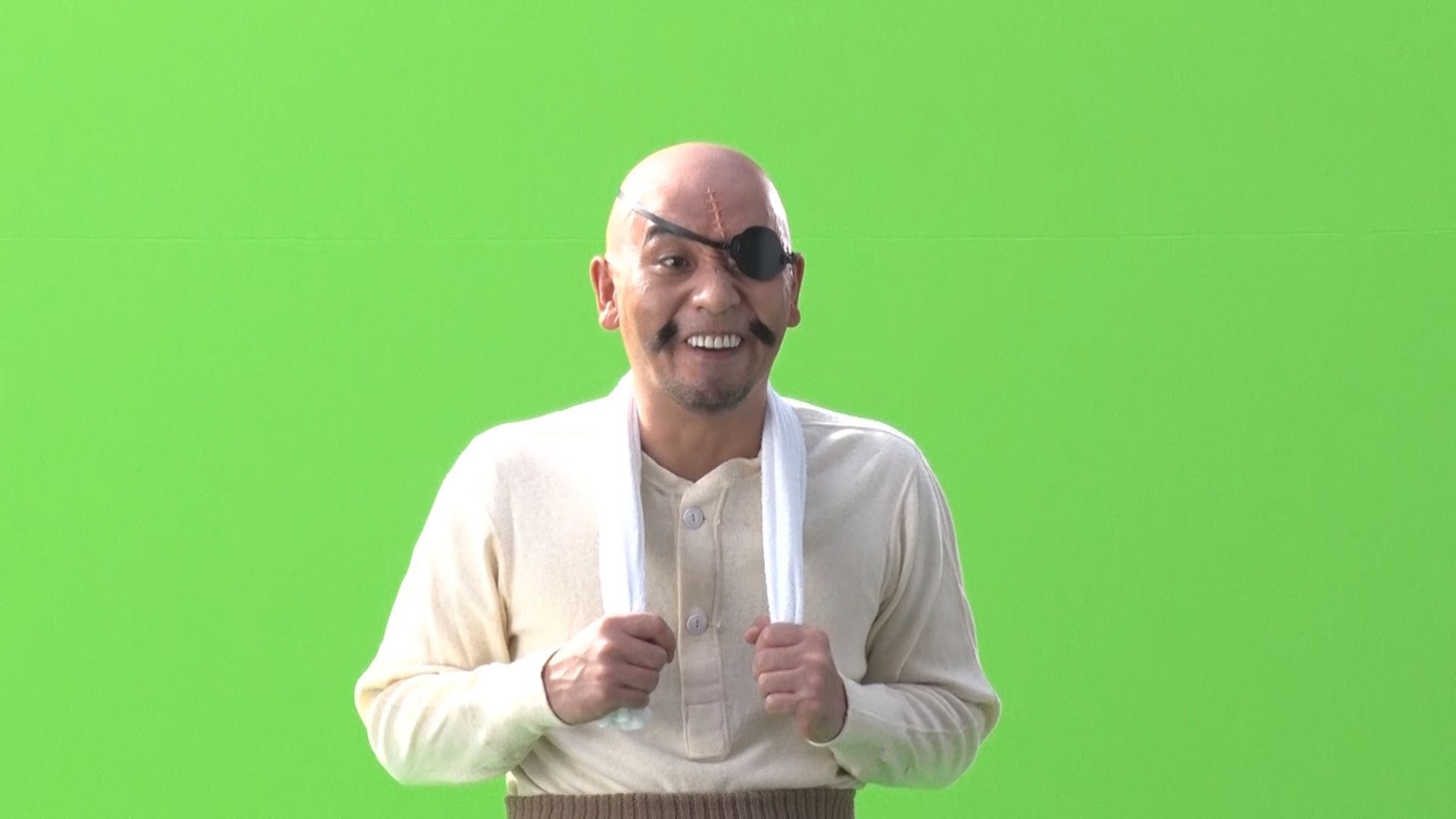 「あしたの喫煙所」メイキングカット。