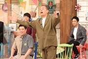 タカアンドトシ、中川家・剛（右）、もも・せめる。（後方左）。(c)フジテレビ
