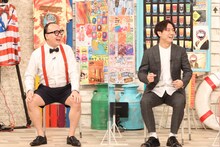 「お笑い向上委員会」に愛のクレーマー芸人として出演する（左から）トレンディエンジェルたかし、コロコロチキチキペッパーズ西野。(c)フジテレビ