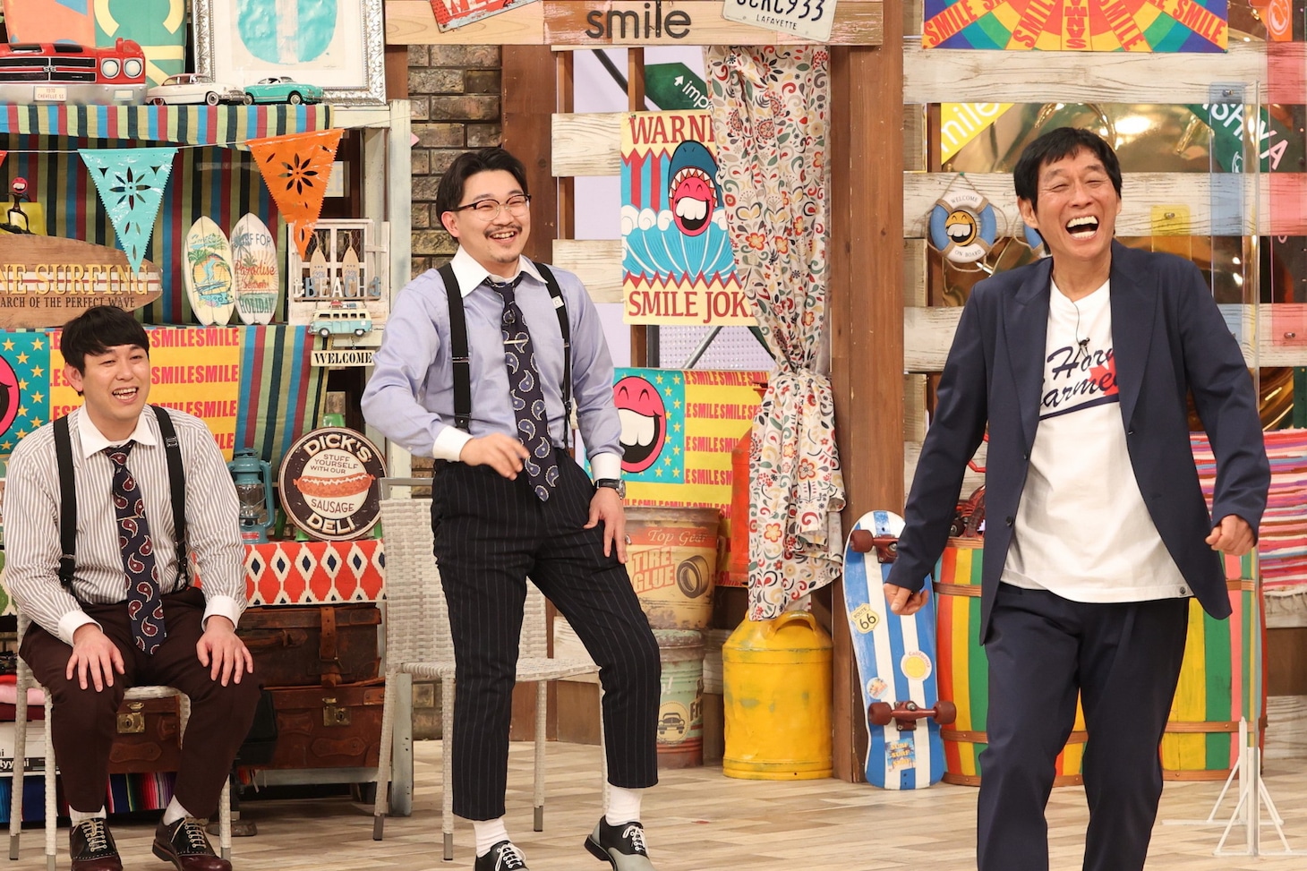 オズワルドと明石家さんま。(c)フジテレビ