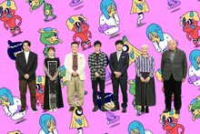 「妖怪ランキング大百科 鬼強い！鬼とヤバいもののけたちが大集合！」に出演する（左から）平成ノブシコブシ吉村、小芝風花、アンタッチャブル、劇団ひとり、丸山桂里奈、荒俣宏。(c)フジテレビ