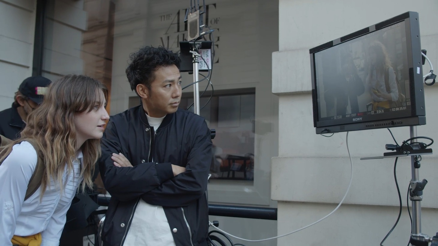 CM「ORIX MONEY 行くと決めた男」の撮影中より。