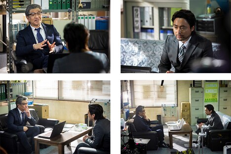 CM「面接」編の撮影中の様子。