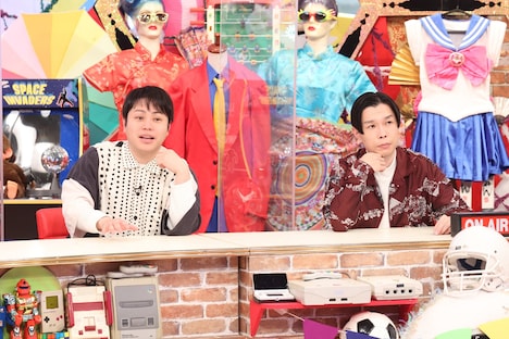 NON STYLE井上とハライチ岩井。(c)フジテレビ