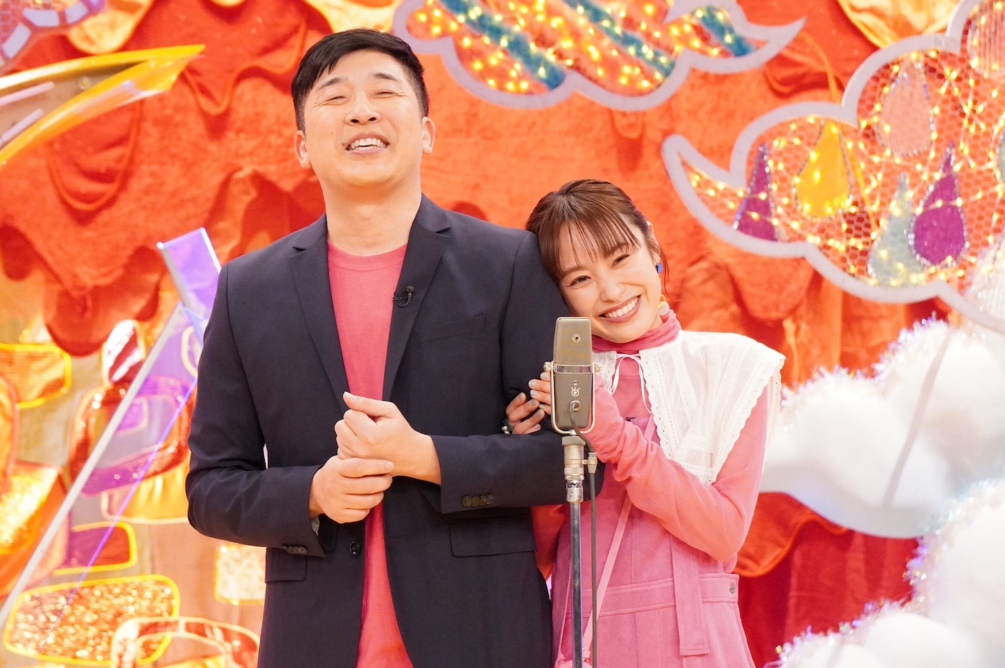 あべこうじ＆高橋愛 (c)フジテレビ