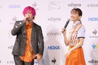 EXIT兼近（左）と松本まりか（右）。