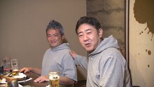 かつて「ガスマスク」を組んでいた元オテンキ江波戸（左）と錦鯉・渡辺。(c)ABCテレビ