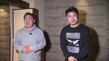「相席食堂」に出演する錦鯉・渡辺（左）と、「桜前線」時代の相方・だーりんず小田（右）。(c)ABCテレビ
