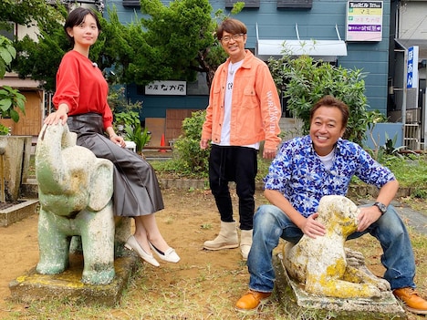 さまぁ～ずと田中瞳アナウンサー。