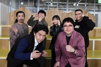 「野田さん！こんなゲームはいかがでしょう？」に出演するマヂカルラブリーと（後列左から）パンサー菅、蛙亭、シソンヌ長谷川。(c)ABCテレビ