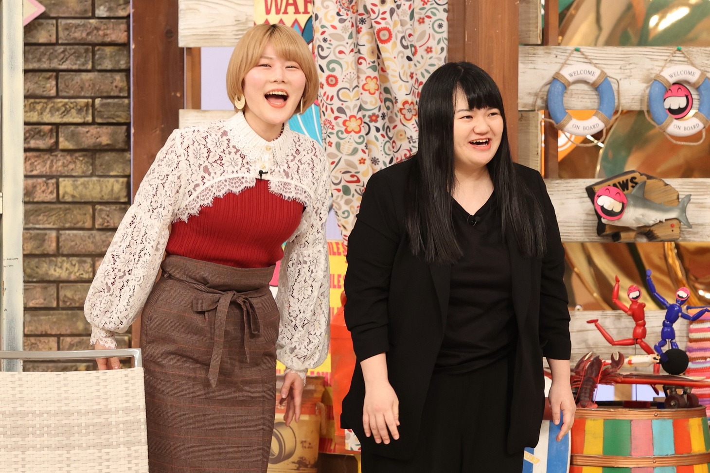 「さんまのお笑い向上委員会」に「ゲスト向上芸人」として出演するオダウエダ。(c)フジテレビ