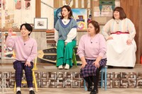 天才ピアニストと（後列左から）3時のヒロイン福田、3時のヒロインかなで。(c)フジテレビ