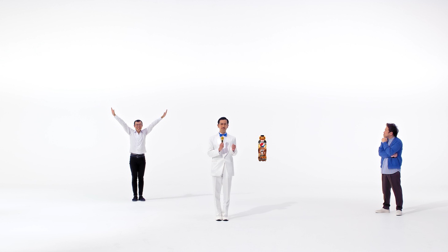 WebCM「ペプシ BIG＜生＞タダ!?の歌（ムーディ勝山＆ジョイマン）」編より。