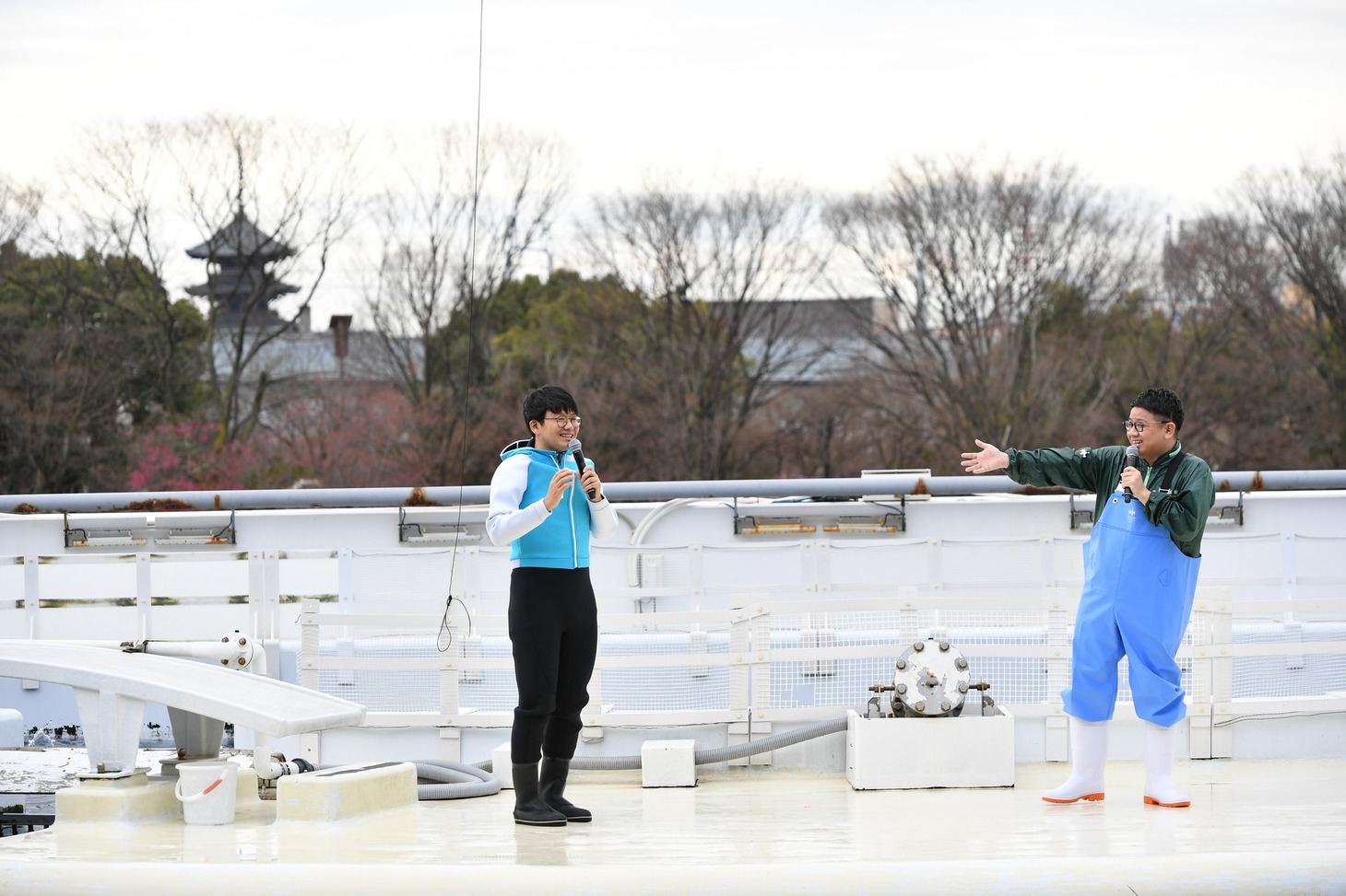 京都水族館の開業10周年記念イベントの様子。
