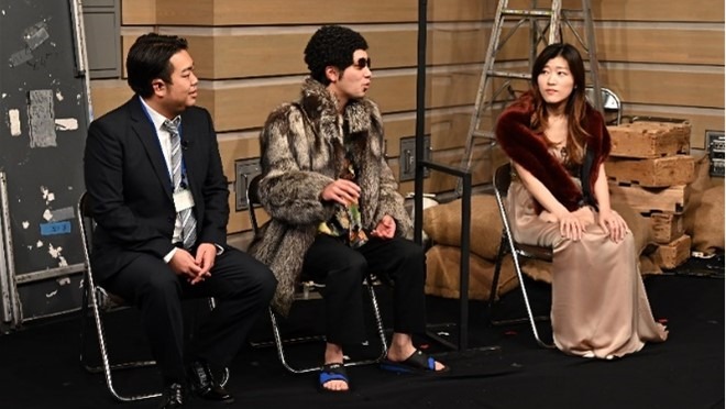 ユニットを組む（左から）わらふぢなるお、ヒコロヒー。(c)TBS