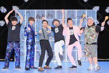 「ASAI JAM」に出演した（左から）流れ星☆、どぶろっく、ANZEN漫才。