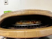 ピザが焼き上がっていく様子。