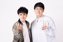 ファイヤーサンダー。左から、こてつ、崎山。