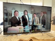 WebCM「声でか刑事」の撮影現場の様子。