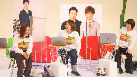 (左から)3時のヒロイン福田、ラランド・サーヤ、Aマッソ加納。(c)テレビ朝日