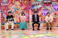 （左から）麒麟・川島、中川翔子、バカリズム、ケンドーコバヤシ。(c)テレビ朝日