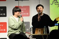 ライス関町（左）と、シソンヌへの憧れを語るサルゴリラ児玉（右）。