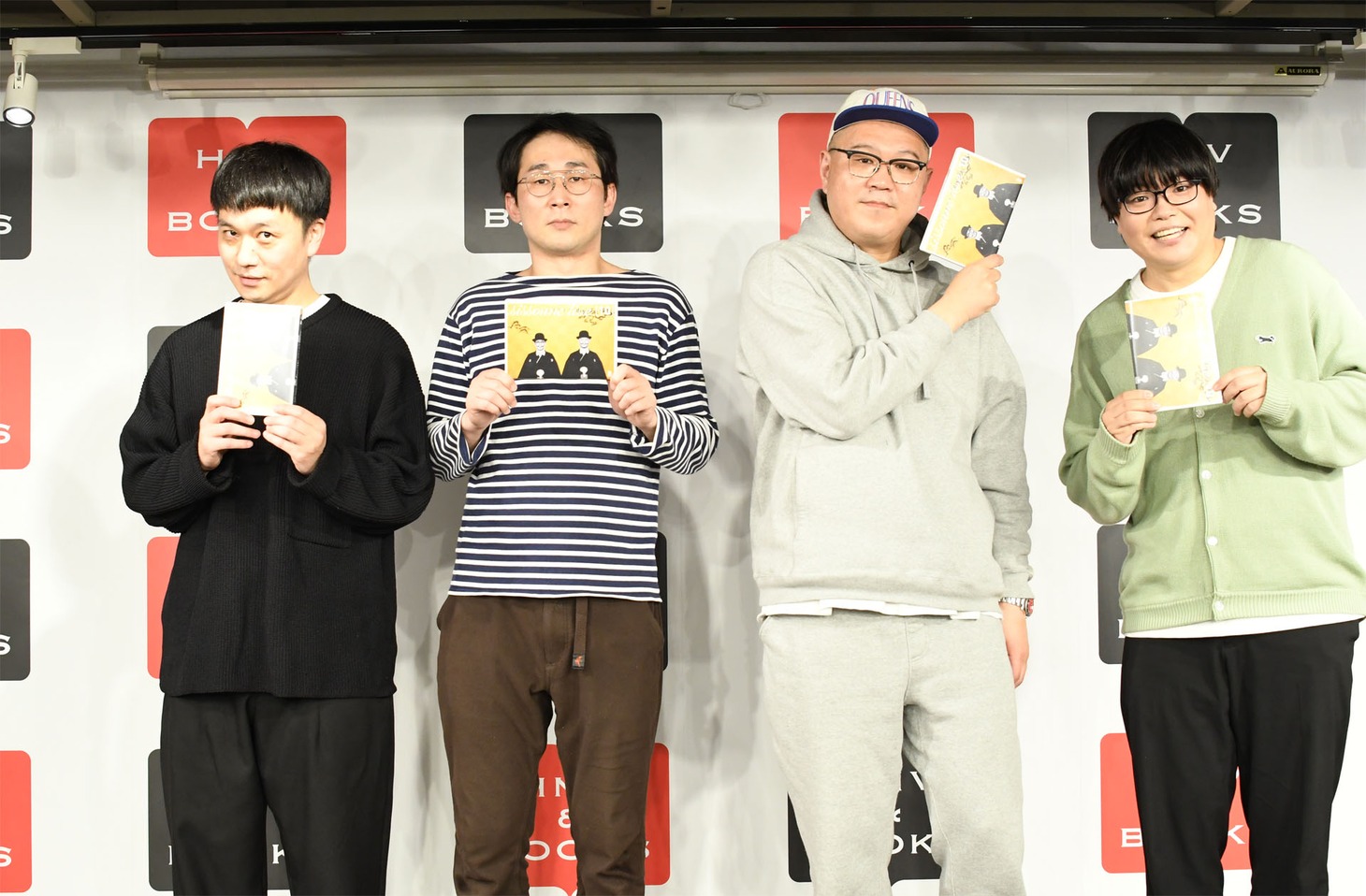 左からサルゴリラ児玉、シソンヌじろう、長谷川、ライス関町。
