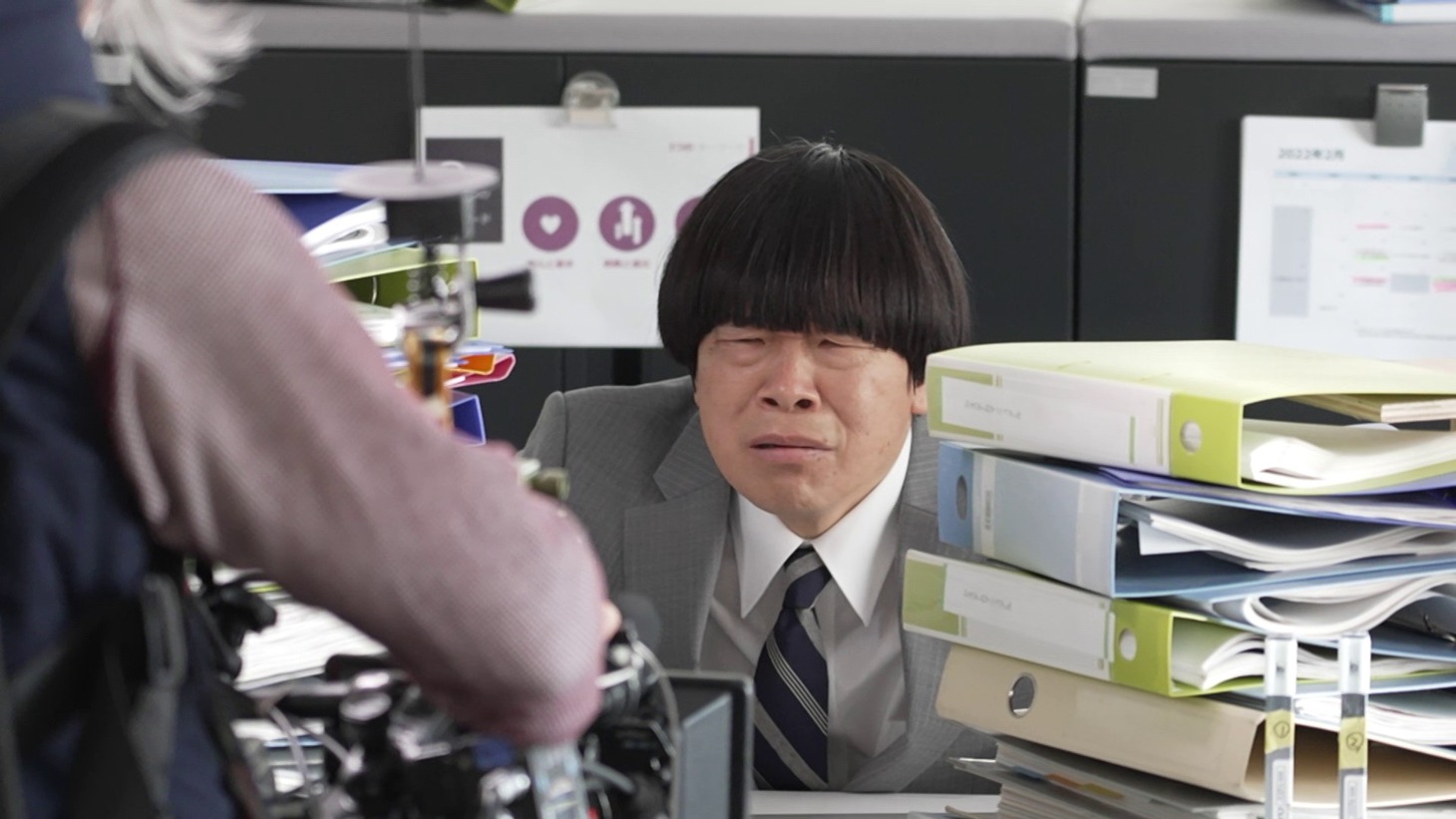 Web動画「レモスポイズン」編の撮影中の様子。