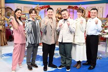 「再現できたら100万円！THE神業チャレンジ」3時間スペシャルに出演する（左から）みちょぱ、小池徹平、チョコレートプラネット、佐藤栞里、アンタッチャブル山崎。(c)TBS