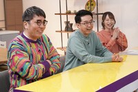 おぎやはぎと阿部芳美アナ。(c)中京テレビ