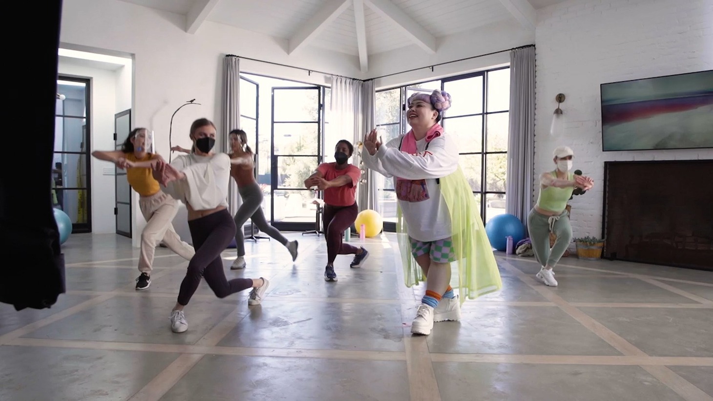 CM撮影中の様子。