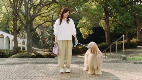 CM「ご近所散歩中・新医療特約」編より。