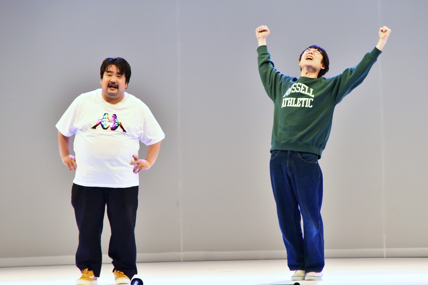 エンディングで空気階段・水川かたまり（右）が感情を高ぶらせた場面。