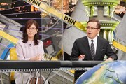 小澤陽子アナとアリタ哲平。(c)フジテレビ
