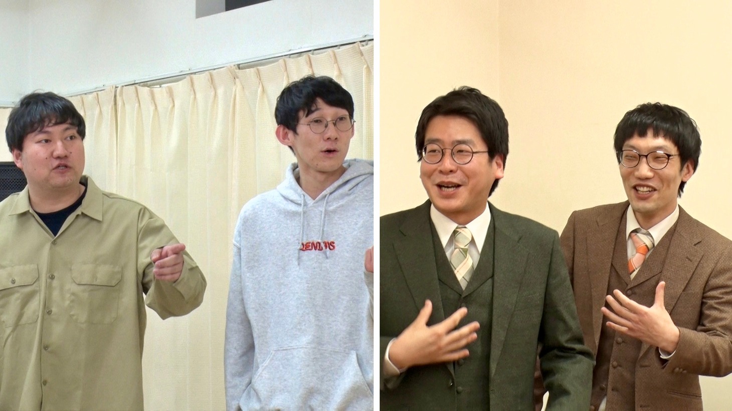 （左から）ロングコートダディ、男性ブランコ。(c)テレビ朝日
