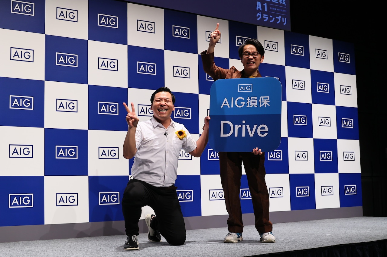 インディアンスが交通安全漫才を披露、きむが田渕に「ちゃんとブレーキしてよ」