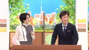 「知っている世代?知らない世代?ニンチド調査ショー!」MCのフットボールアワー後藤とホラン千秋(左)。(c)テレビ朝日