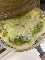 「しらすとバジルのピザ」が焼けた！