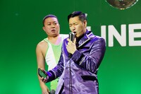 CM撮影中の様子。