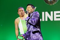 CM撮影中の様子。