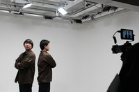 CM撮影中の様子。