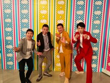 「かまいガチ」に出演する爆笑問題とかまいたち。(c)テレビ朝日