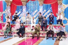 「上田晋也の芸人トーク検定」に出演する（下段左から）ヒコロヒー、さらば青春の光・森田、やす子、オズワルド、（中段左から）阿佐ヶ谷姉妹、錦鯉、（上段左から）アンタッチャブル柴田、ずん飯尾、しずるKAƵMA、U字工事。(c)フジテレビ