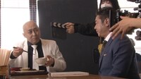 CM撮影中の様子。