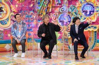 （左から）アンガールズ田中、スピードワゴン小沢、蛍原徹。(c)テレビ朝日