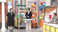 「有吉クイズ」に出演する（左から）鳥居みゆき、野村真季アナ、有吉弘行。(c)テレビ朝日