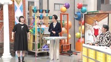 「有吉クイズ」に出演する（左から）鳥居みゆき、野村真季アナ、有吉弘行。(c)テレビ朝日